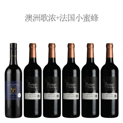 买1瓶2018年歌浓酒庄赤霞珠干红葡萄酒（6K）送5瓶2021年小蜜蜂红葡萄酒