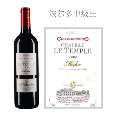 2008年圣殿酒庄红葡萄酒