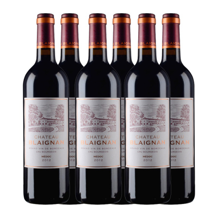 【六支套装】2012年碧朗城堡红葡萄酒|2012 chateau blaignan in case